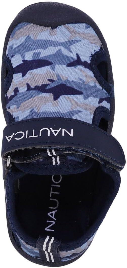 imageNautica Kids Protective Water ShoeClosedToe Sport Sandal Boy Girl Big KidLittle KidToddlerNavy Shark Camo