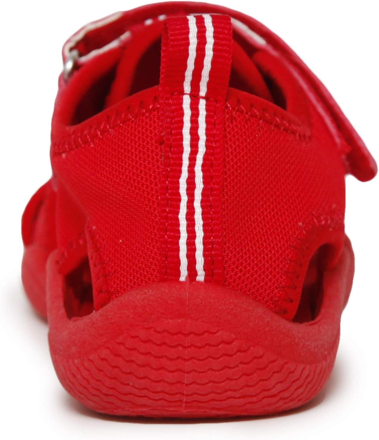 imageNautica Kids Protective Water ShoeClosedToe Sport Sandal Boy Girl Big KidLittle KidToddlerRed Small Mesh