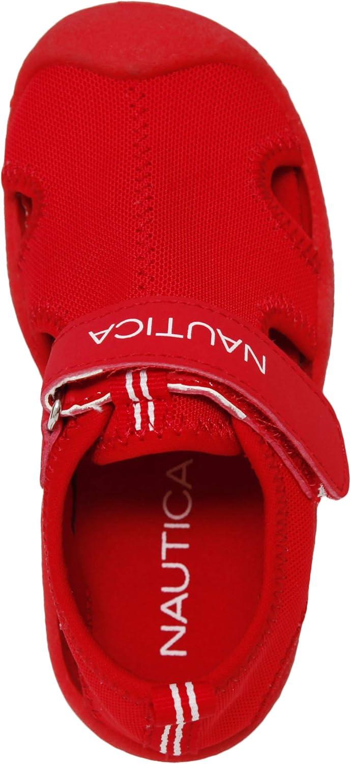 imageNautica Kids Protective Water ShoeClosedToe Sport Sandal Boy Girl Big KidLittle KidToddlerRed Small Mesh