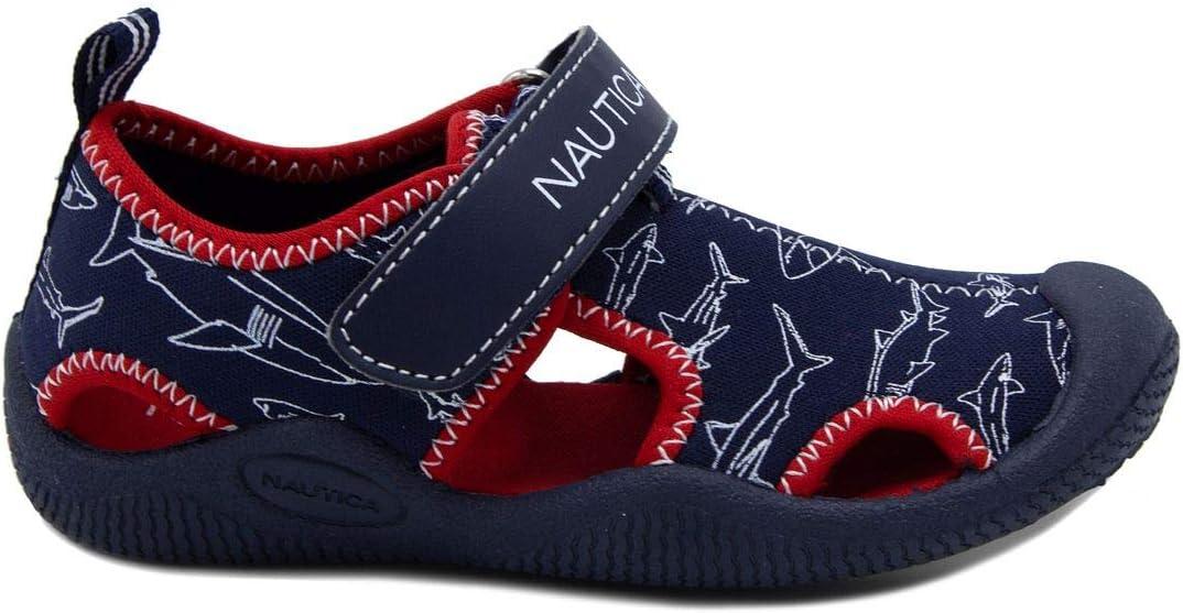 imageNautica Kids Protective Water ShoeClosedToe Sport Sandal Boy Girl Big KidLittle KidToddlerShark Print