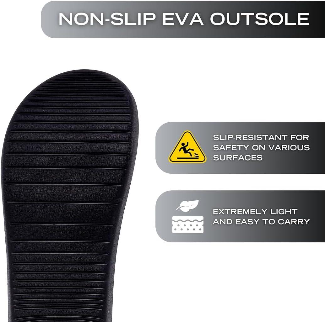 imageNautica Mens Athletic Slides Sport Shower Sandals for Indoor amp Outdoor Lightweight Durable and ComfortableBlack Charcoal