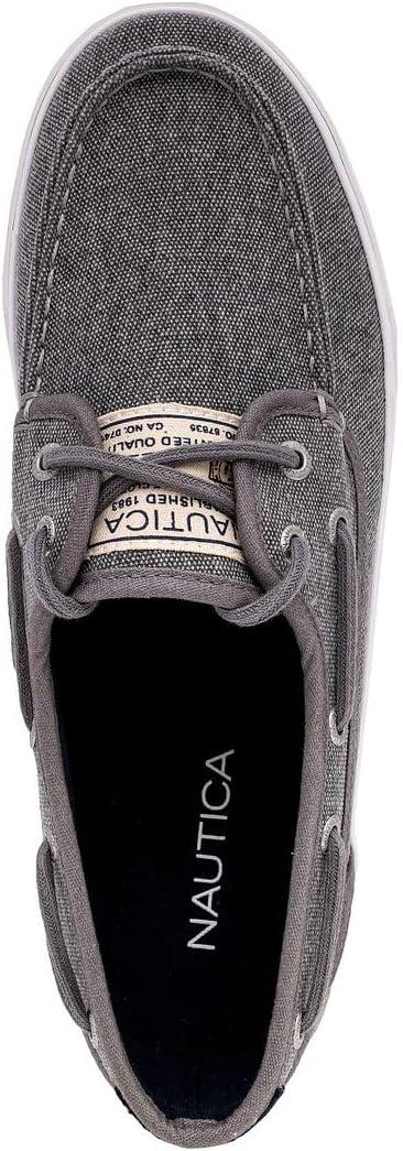 imageNautica Mens Casual Boat Shoes MocToe Loafers with Cushioned Insole Deck Fashion SneakerWashed Grey