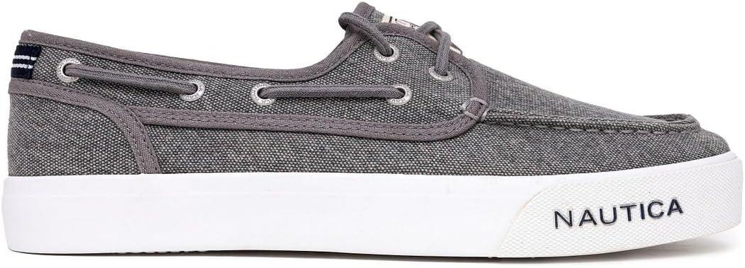 imageNautica Mens Casual Boat Shoes MocToe Loafers with Cushioned Insole Deck Fashion SneakerWashed Grey
