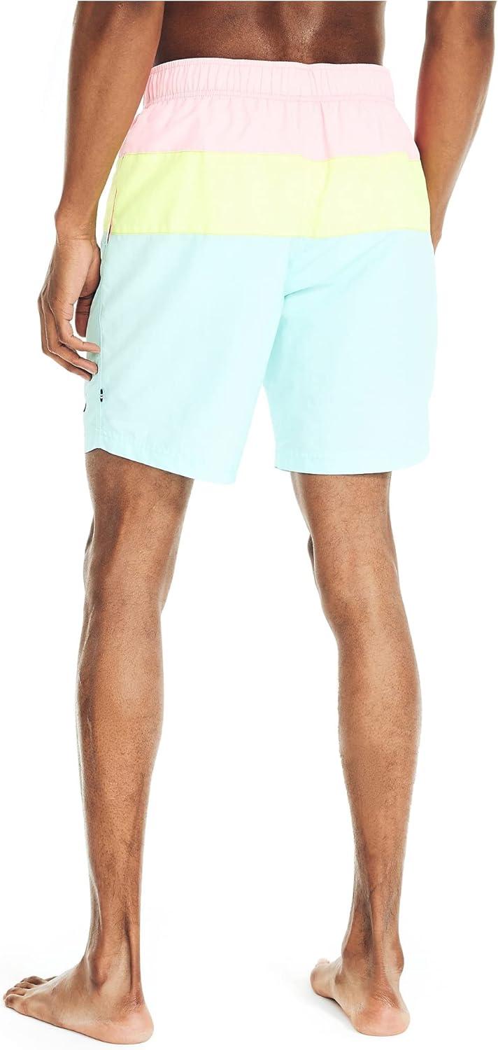 imageNautica Mens Colorblock QuickDry Swim ShortHighlight Pink