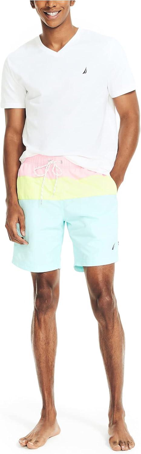 imageNautica Mens Colorblock QuickDry Swim ShortHighlight Pink