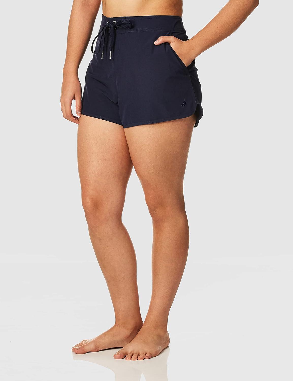 imageNautica Womens Board Shorts 3 Inseam QuickDry Swim Shorts Surf Beach Wear Bikini CoverupDeep Sea