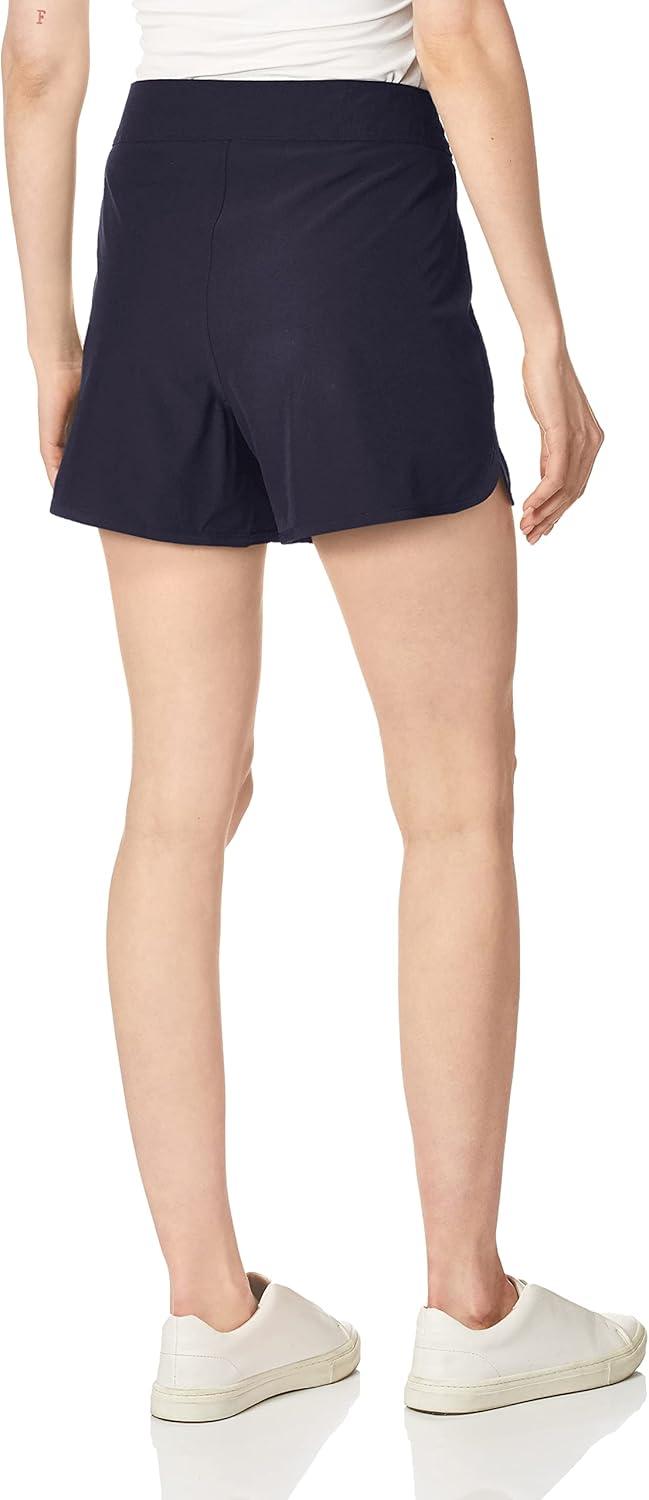 imageNautica Womens Standard Solid 45 Core Stretch Quick Dry Board Short Swimsuit Bottom Adjustable Drawstring Waistband CordDeep Sea
