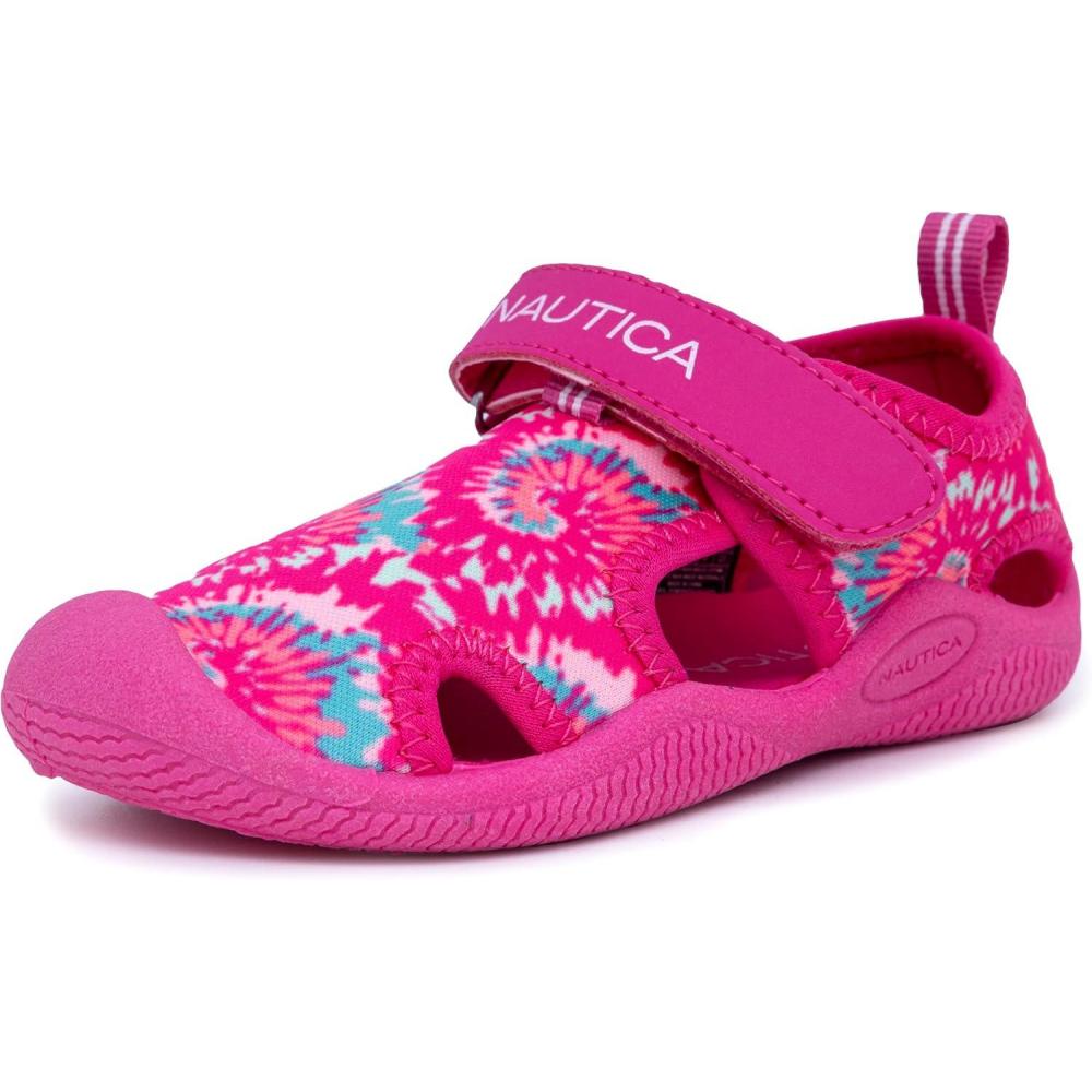 imageNautica Kids Protective Water ShoeClosedToe Sport Sandal Boy Girl Big KidLittle KidToddlerPink Neo Tie Dye