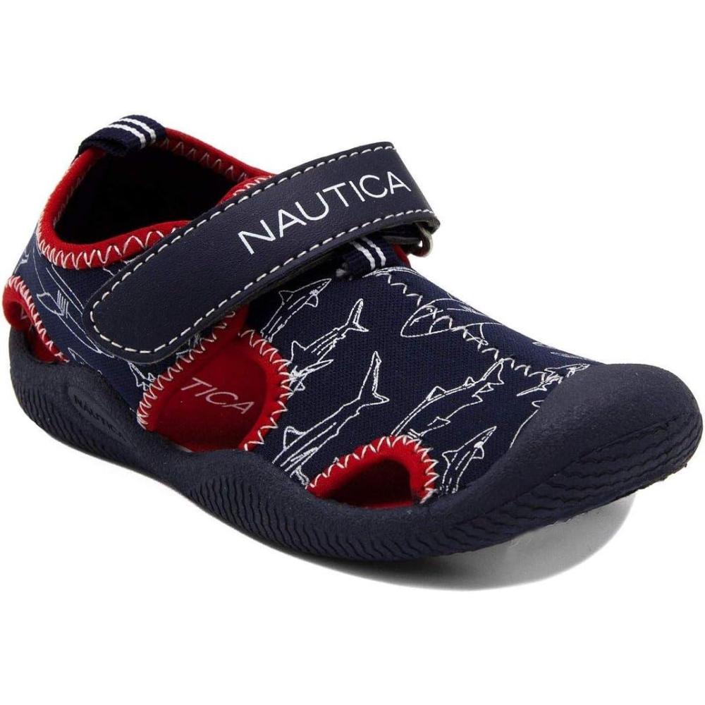 imageNautica Kids Protective Water ShoeClosedToe Sport Sandal Boy  Girl Big KidLittle KidToddlerShark Print