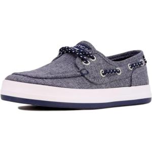 Nautica Kid’s Casual Boat Shoe Loafers – School Shoes for Boys (Toddler/Little Kid/Big Kid)(Navy Heather)
