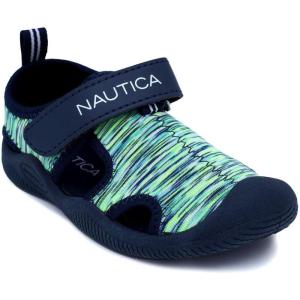Nautica Kids Protective Water Shoe,Closed-Toe Sport Sandal |Boy – Girl (Big Kid/Little Kid/Toddler)(Navy Lime Heather)