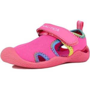 Nautica Kids Protective Water Shoe,Closed-Toe Sport Sandal |Boy – Girl (Big Kid/Little Kid/Toddler)(Pink Multi Binding)