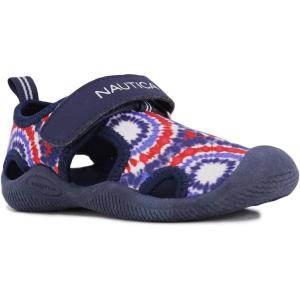 Nautica Kids Protective Water Shoe,Closed-Toe Sport Sandal |Boy – Girl (Big Kid/Little Kid/Toddler)(Red White Blue Tie Dye)