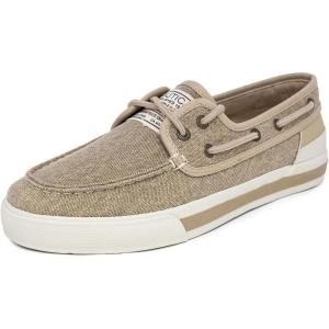 Nautica Men’s Casual Boat Shoes, Moc-Toe Loafers with Cushioned Insole, Deck Fashion Sneaker(Natural-jempol)