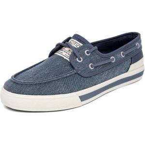 Nautica Men’s Casual Boat Shoes, Moc-Toe Loafers with Cushioned Insole, Deck Fashion Sneaker(Navy-jempol)
