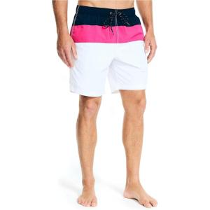 Nautica Men’s Colorblock Quick-Dry Swim Short(Fuschia)
