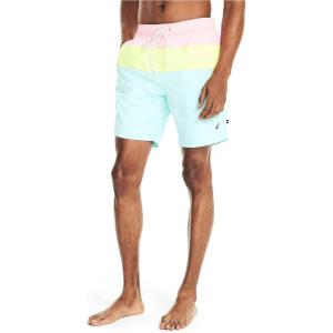 Nautica Men’s Colorblock Quick-Dry Swim Short(Highlight Pink)