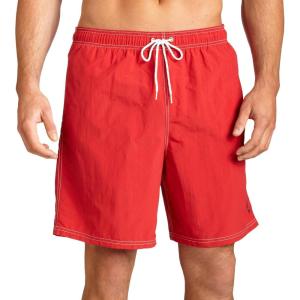 Nautica Men’s Quick Dry Solid Swim Trunk(Red)