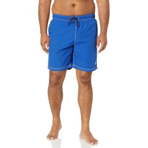 Nautica Men’s Solid Quick Dry Classic Logo Swim-Trunk(Bright Cobalt)