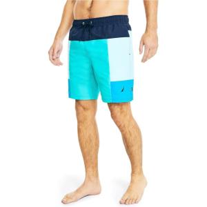 Nautica Men’s Sustainably Crafted 8″ Colorblock Swim(Tropic Jade)