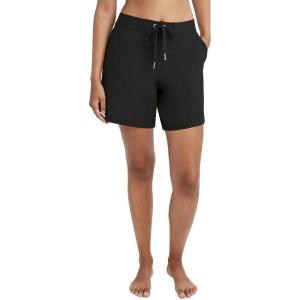 Nautica Women’s Board Shorts 7″ Inseam – Quick Dry Swim Shorts, UPF Sun Protection Swim Bottoms(Black)