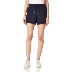 Nautica Women’s Standard Solid 4.5″ Core Stretch Quick Dry Board Short Swimsuit Bottom Adjustable Drawstring Waistband Cord(Deep Sea)