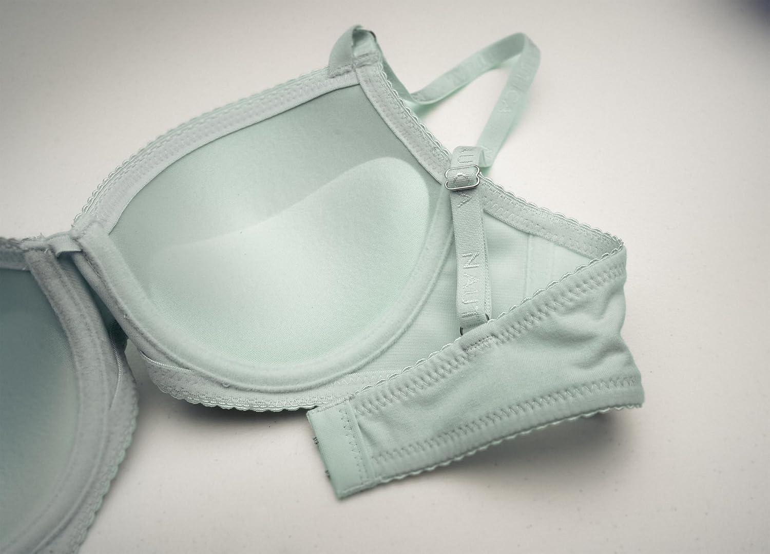 imageNAUTICA Womens 3Pack Bras Cotton Blend Light Lift Everyday TShirt Bra SetZen GardenLt Heather GreyNavy Heather