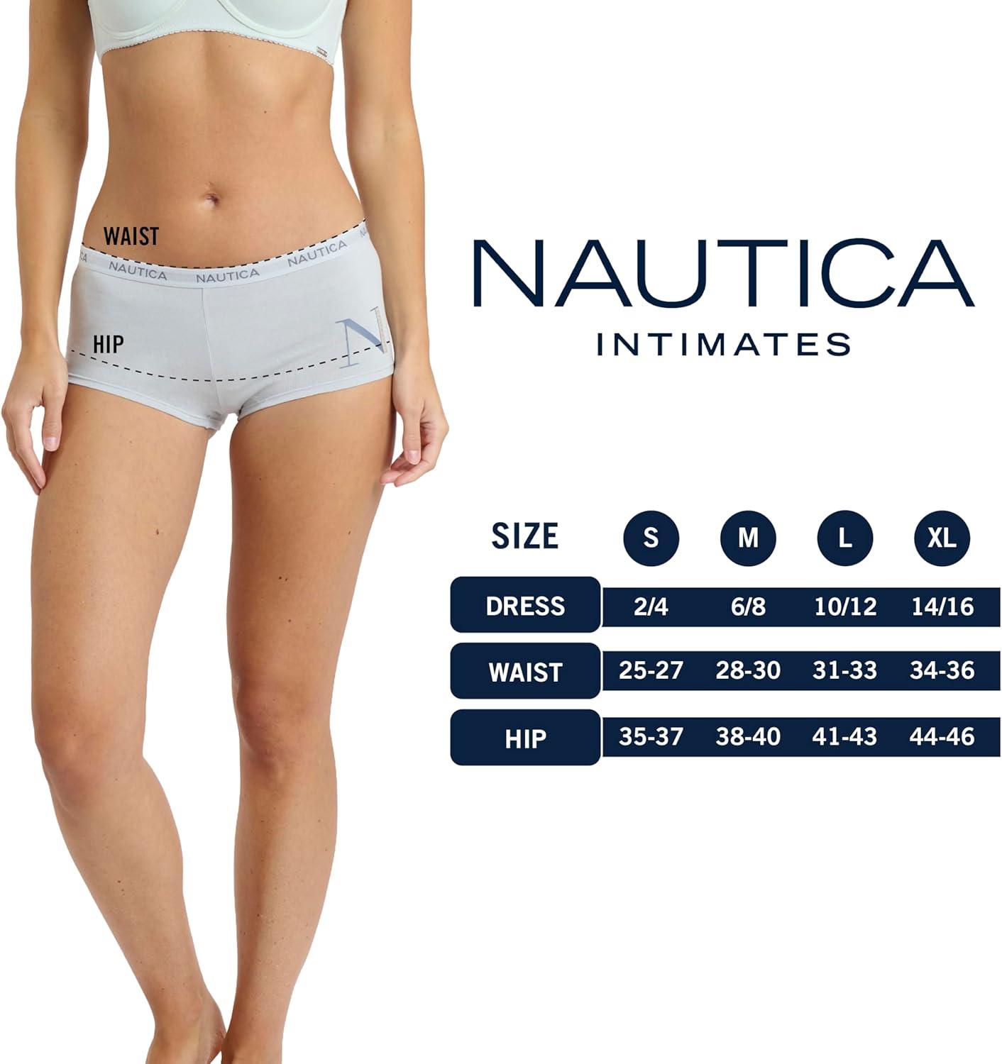 imageNautica Womens Cotton Boyshort Underwear Set 5PackMisty SpringLunarEndless DuskMd Heather GreyMulti Logo
