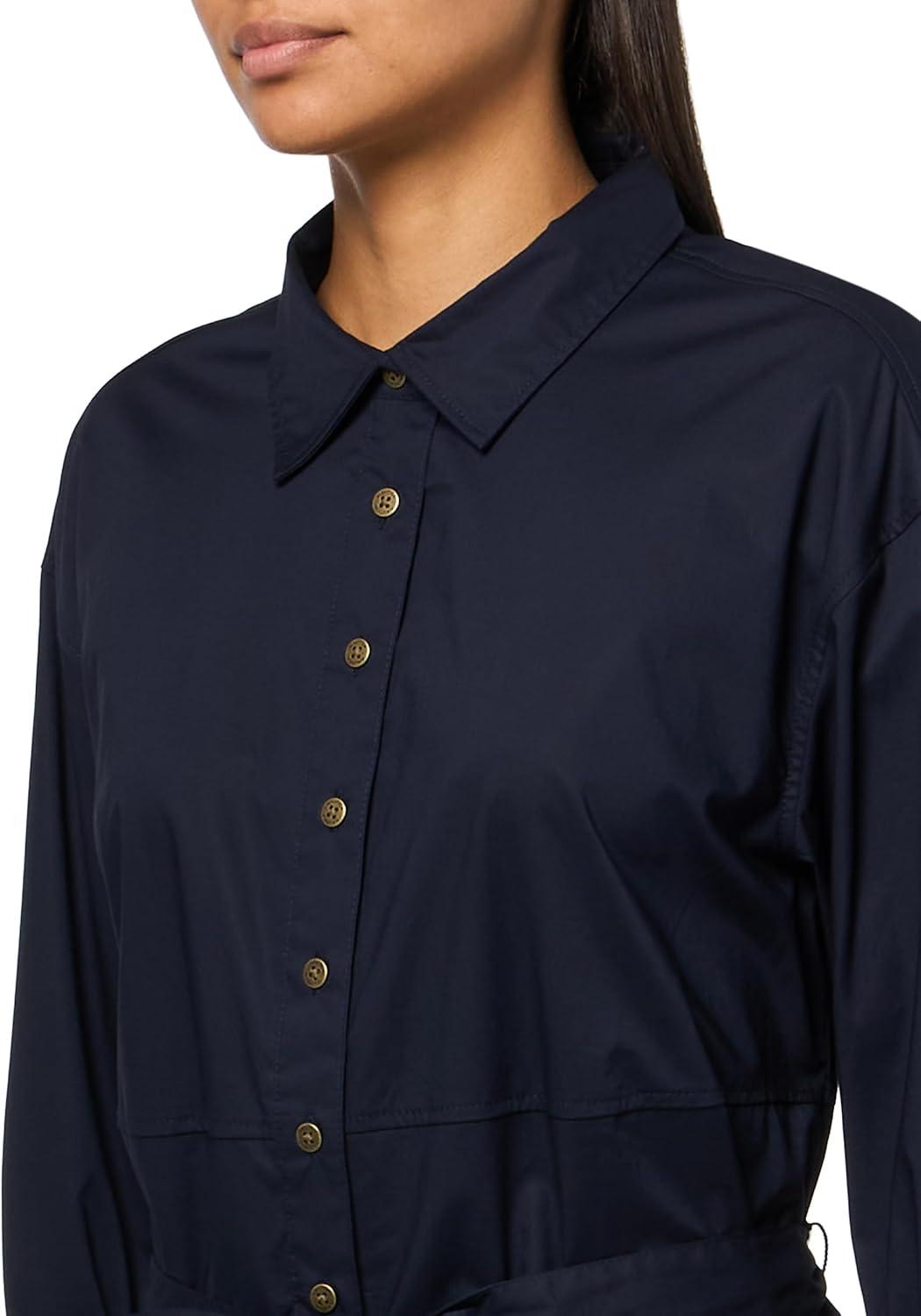 imageNautica Womens Long Sleeve Collared Button Shirt DressNight Sky