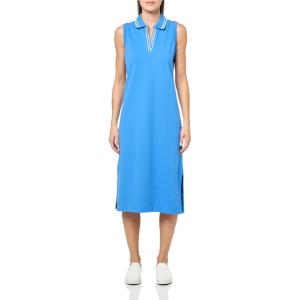 Nautica Women’s Johnny Collar Short Sleeve Stripe Dress(Pacific)