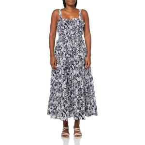Nautica Women’s Short Sleeve Midi Dress Off The Shoulder Dress(Night Sky/Bright White)