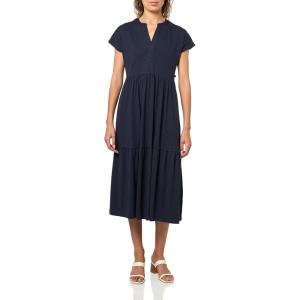 Nautica Women’s Short Sleeve Midi Knit Soft Dress(Night Sky)