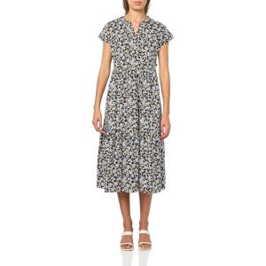 Nautica Women’s Short Sleeve Midi Knit Soft Dress(Night Sky Multi)