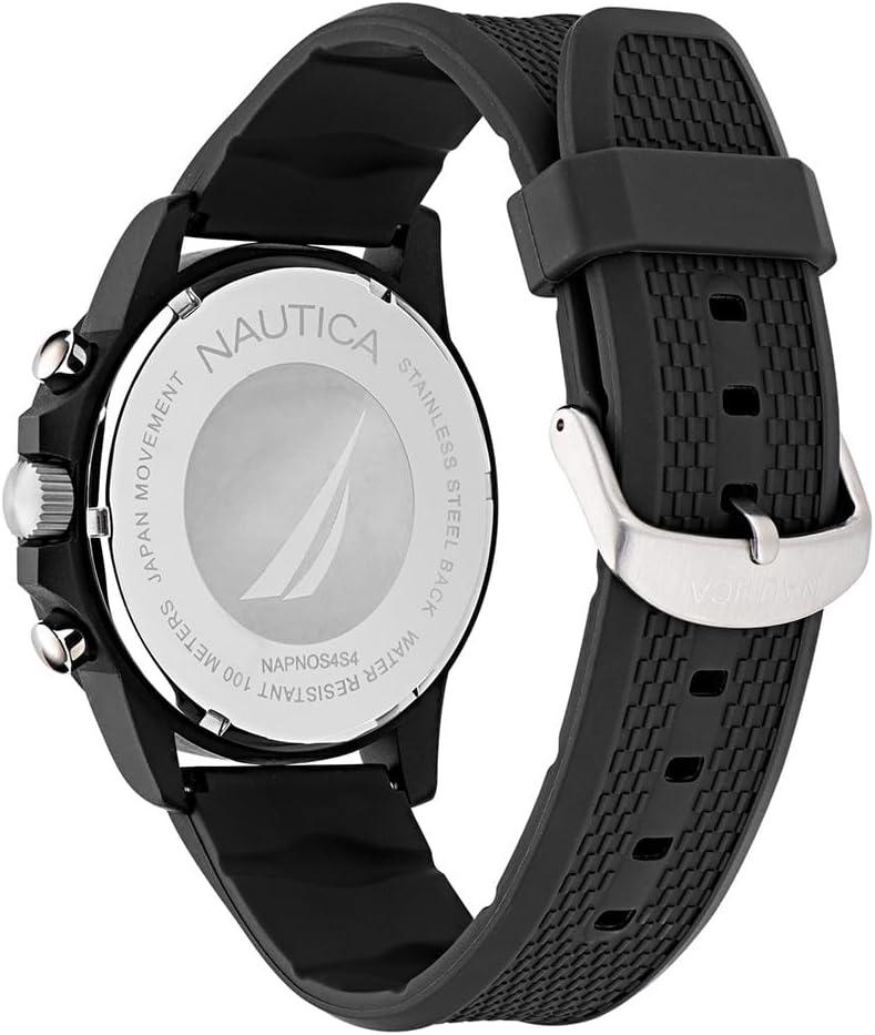 imageNautica Mens Black Wheat PU Fiber Strap Watch Model NAPNOS4S4