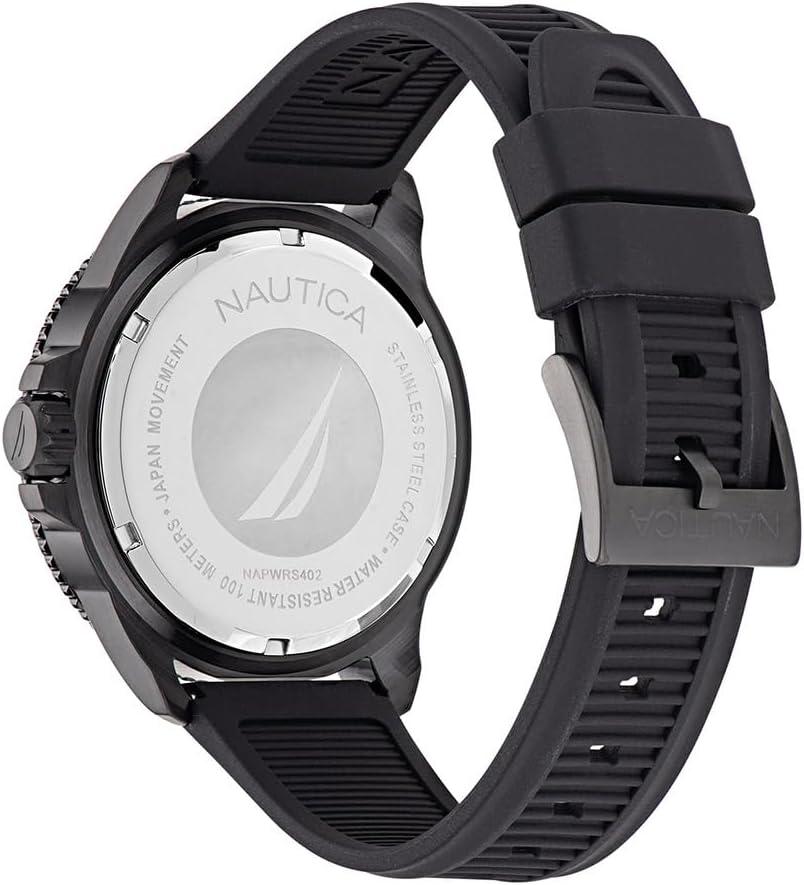 imageNautica Mens Black Wheat PU Fiber Strap Watch Model NAPWRS402