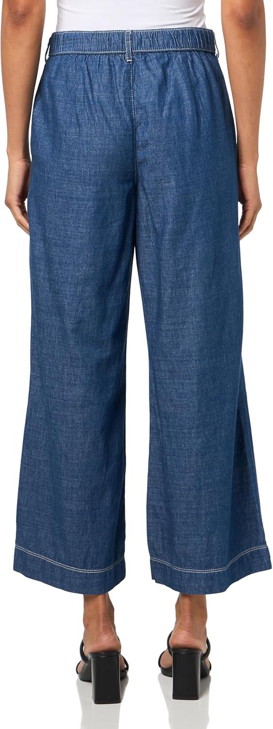 imageNautica Womens Button Pocket Wide Leg Sailor JeansIndigo Wash