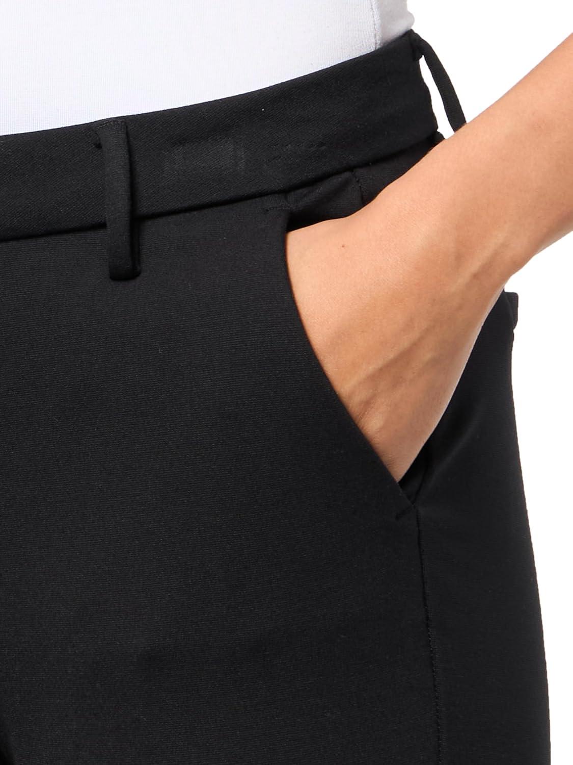 imageNautica Womens Solid Montauk Ponte TrouserBlack