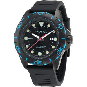 Nautica Men’s Black Silicone Strap Watch (Model: NAPNRS404)
