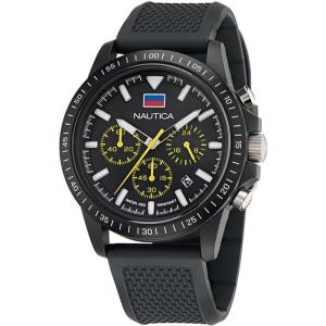 Nautica Men’s Black Wheat PU Fiber Strap Watch (Model: NAPNOS4S4)