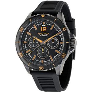 Nautica Men’s Black Wheat PU Fiber Strap Watch (Model: NAPWRS402)