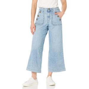 Nautica Women’s Button Pocket Wide Leg Sailor Jeans(Blue Voyage)