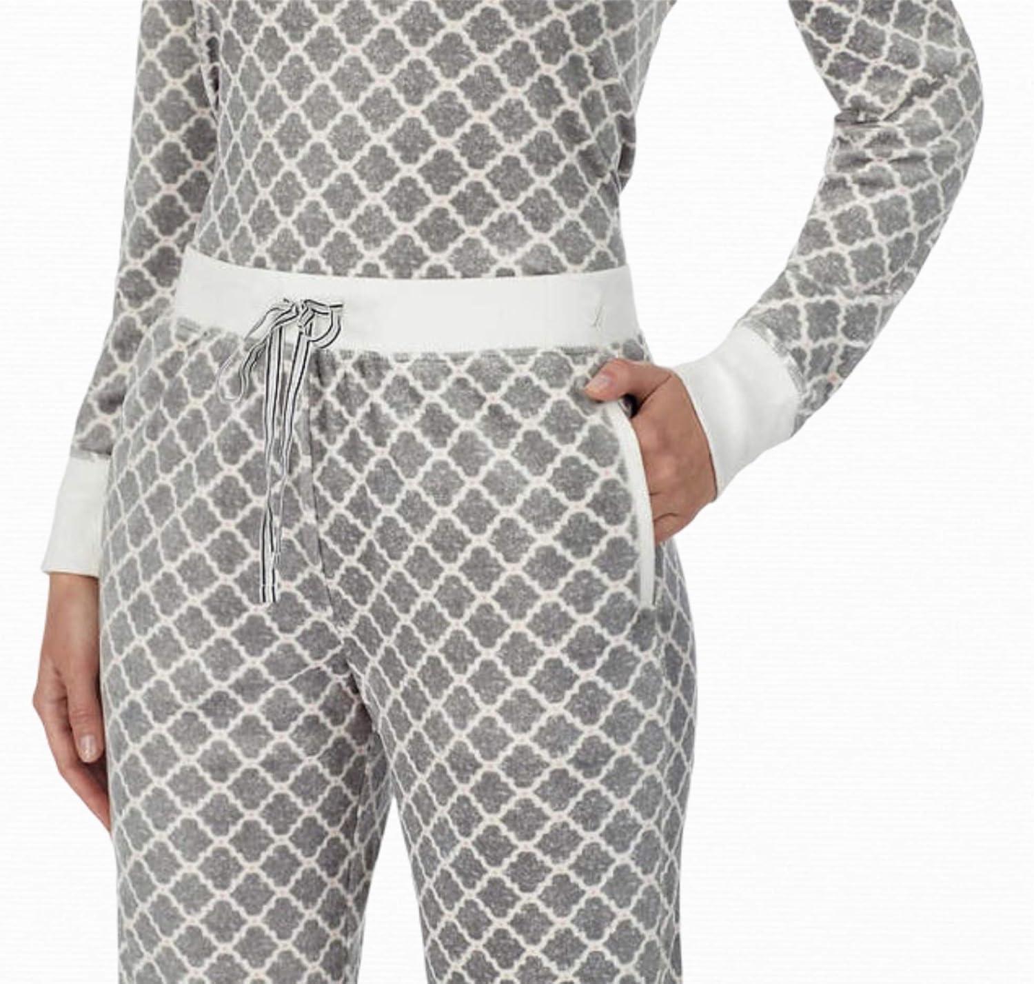 imageNautica Pajamas for Women Set Long Sleeve Henley Pajama Shirt amp Pants Warm Winter Fleece Sleepwear Lounge PJ Sets for WomenMixed Grey