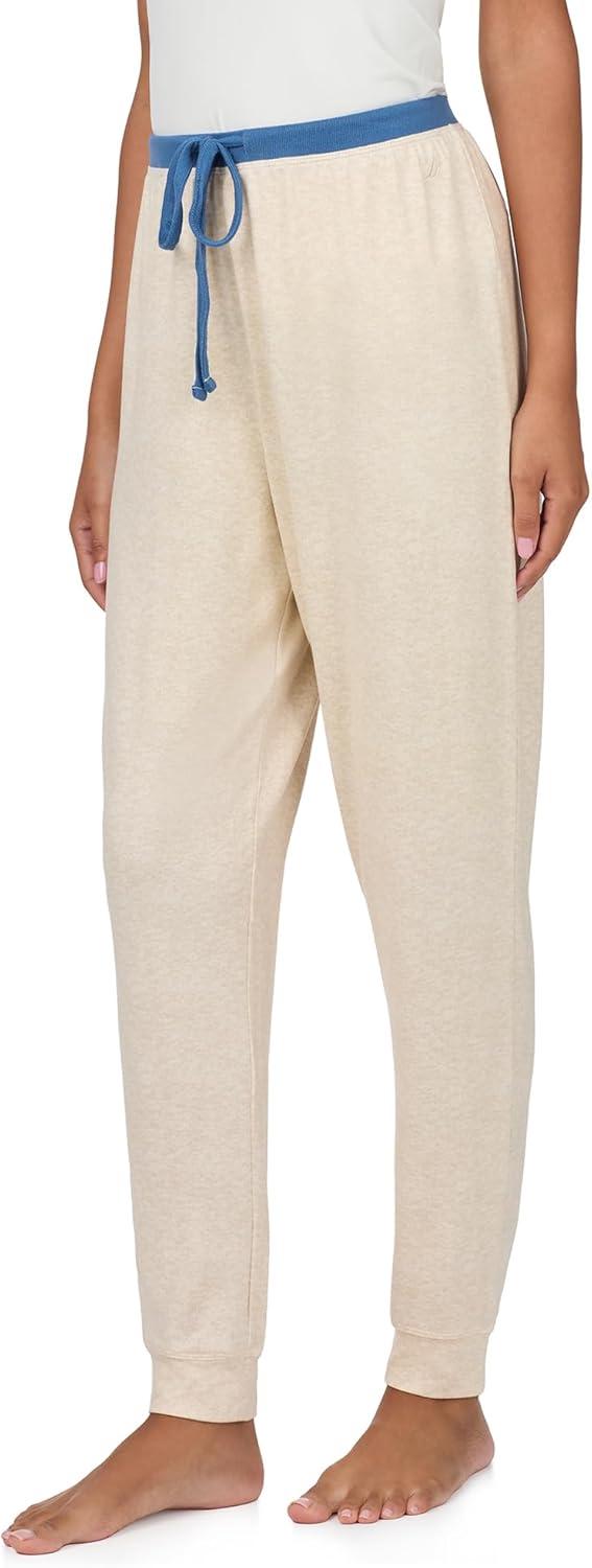 imageNautica Womens Jogger Pajama Pants with Pockets Soft Lightweight amp Cozy Sweater Knit PJ Bottoms Sleepwear amp LoungewearOatmeal Heather