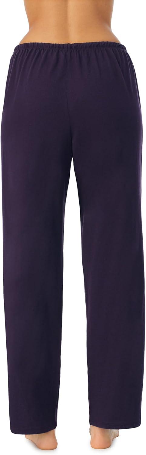imageNautica Womens Pajama Pants Lightweight Wide Leg Lounge Pants Cotton Knit Jersey Sleepwear Loungewear PJs for WomenEggplant