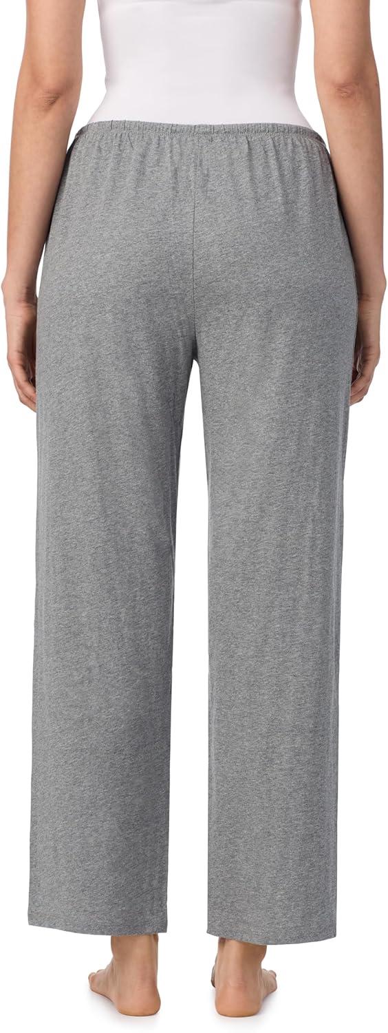 imageNautica Womens Pajama Pants Lightweight Wide Leg Lounge Pants Cotton Knit Jersey Sleepwear Loungewear PJs for WomenHeather Grey