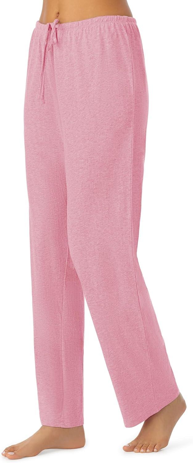 imageNautica Womens Pajama Pants Lightweight Wide Leg Lounge Pants Cotton Knit Jersey Sleepwear Loungewear PJs for WomenHeather Pink