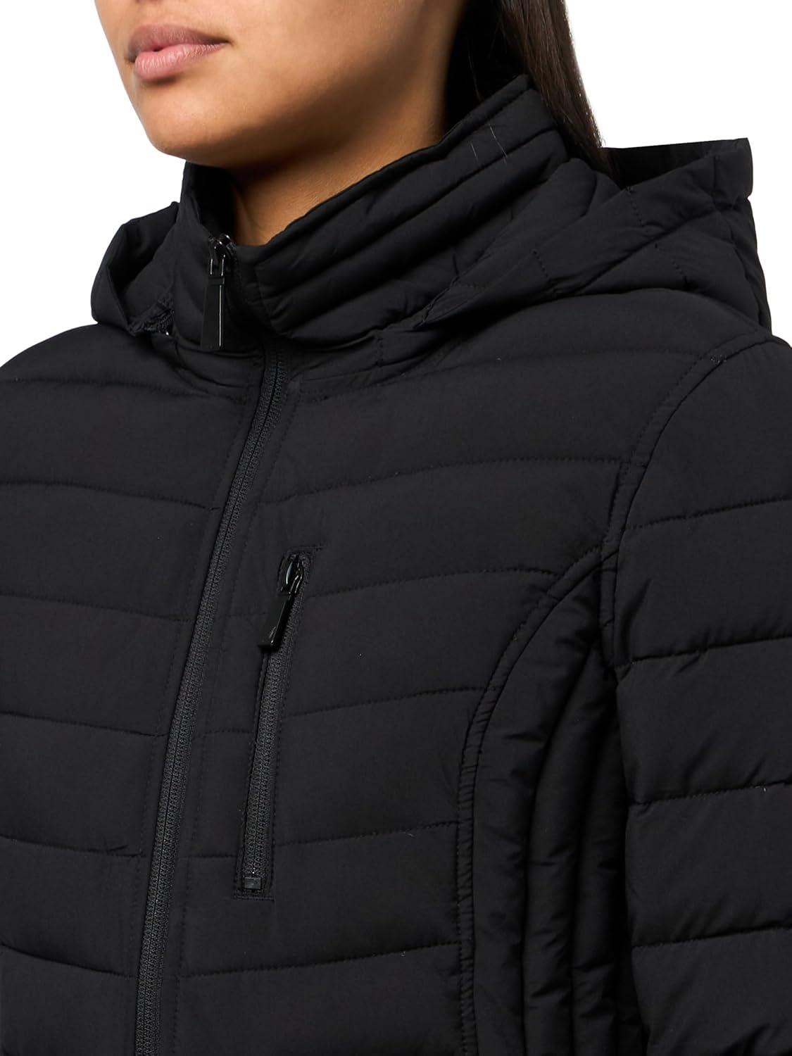 imageNautica Womens Short Chevron Packable Down JacketBlack