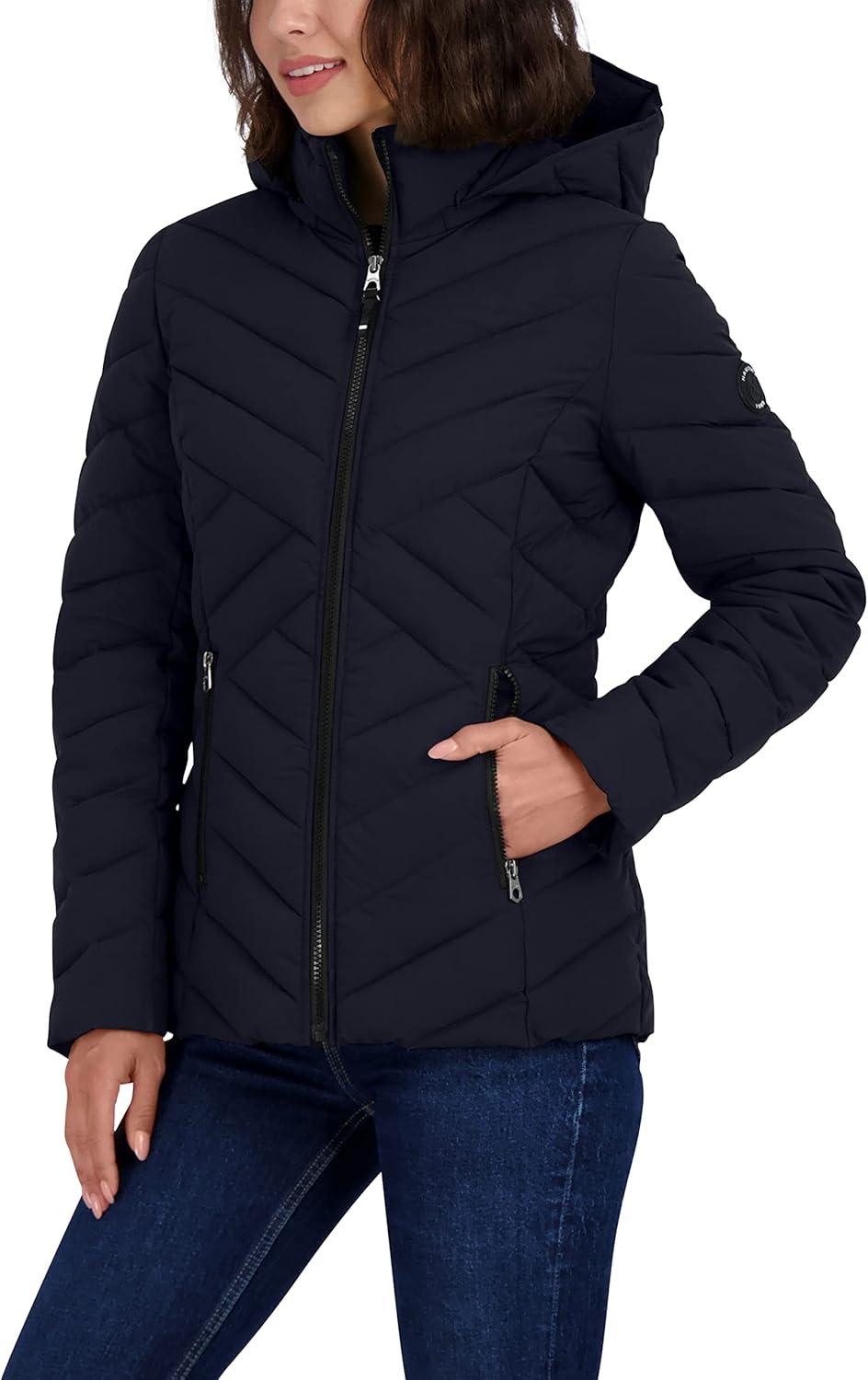 imageNautica Womens Short Chevron Packable Down JacketBluenight Navy