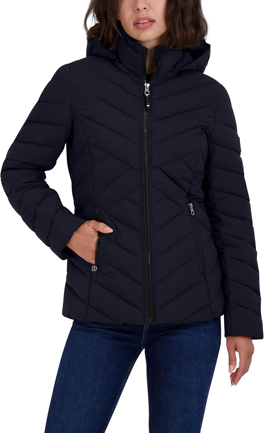 imageNautica Womens Short Chevron Packable Down JacketBluenight Navy