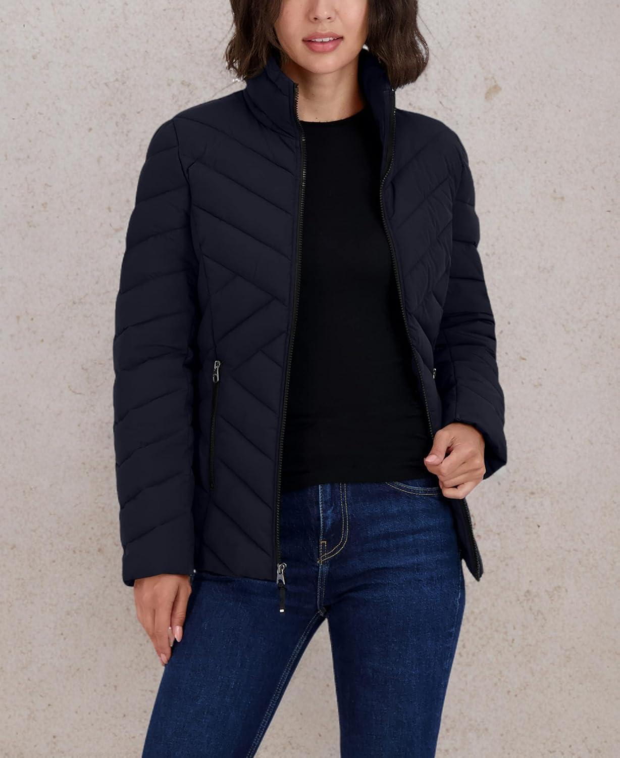 imageNautica Womens Short Chevron Packable Down JacketBluenight Navy
